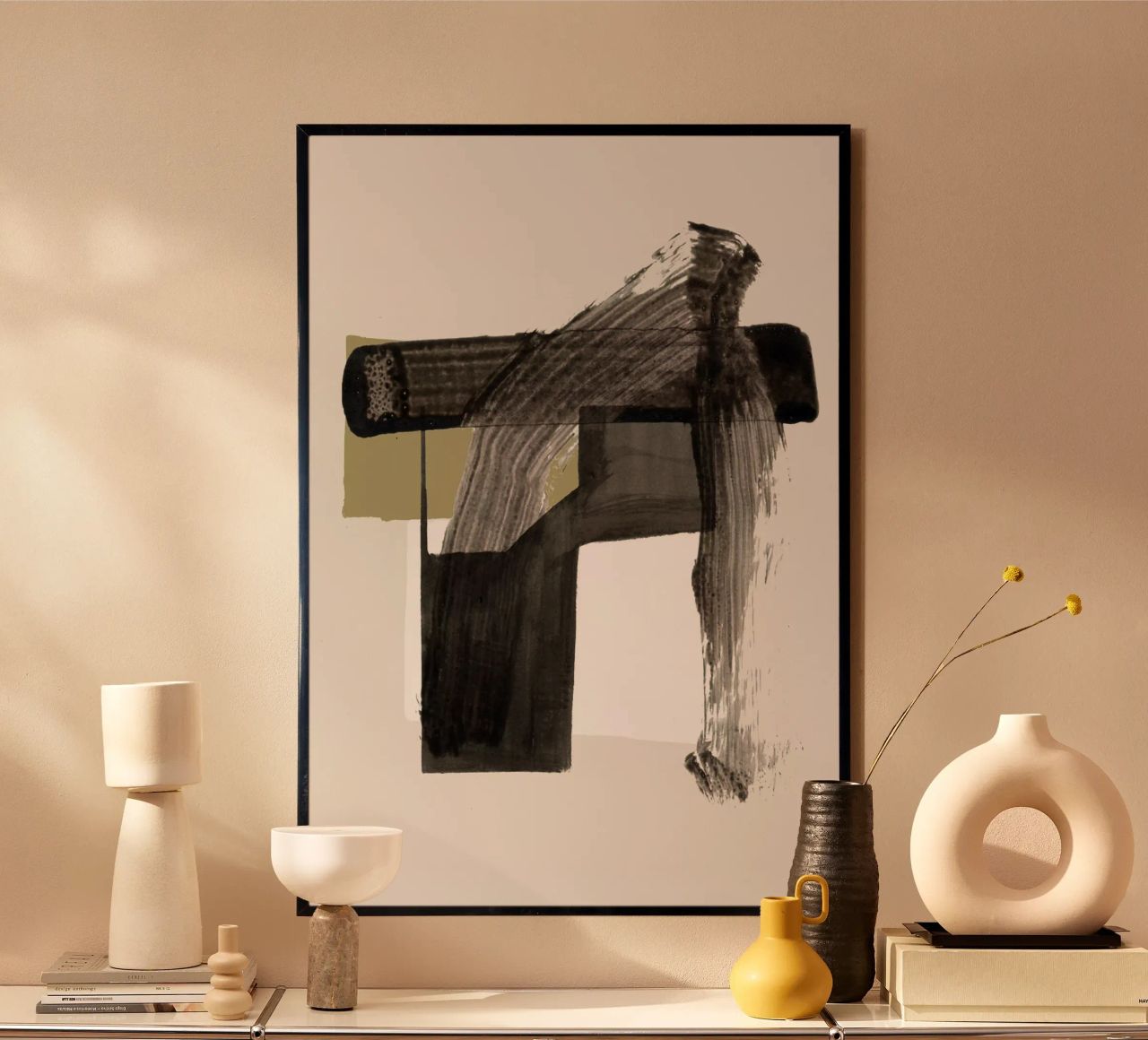 Black Zen Ochre IV poster by Cartissi