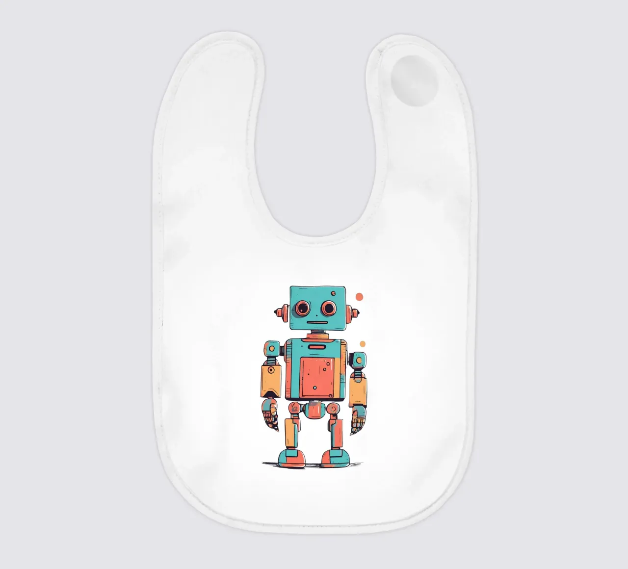 Ptit robot 1 baby slabbetje van Rezh creations