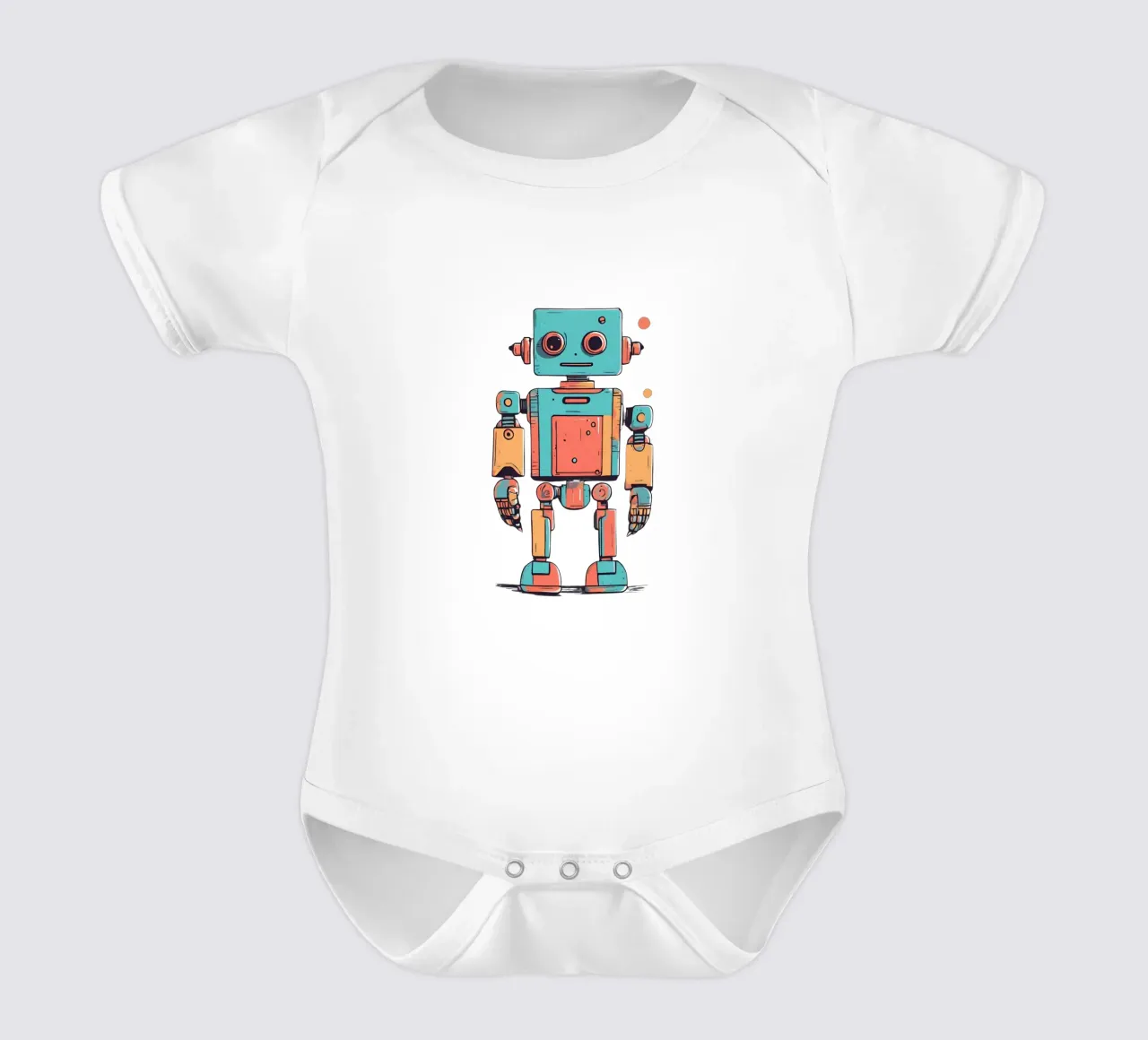 Ptit robot 1 body neonato maniche corte da Rezh creations