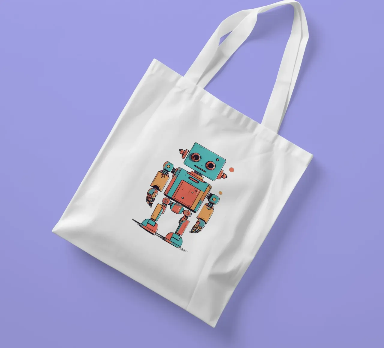 Ptit robot 1 borsa in juta da Rezh creations
