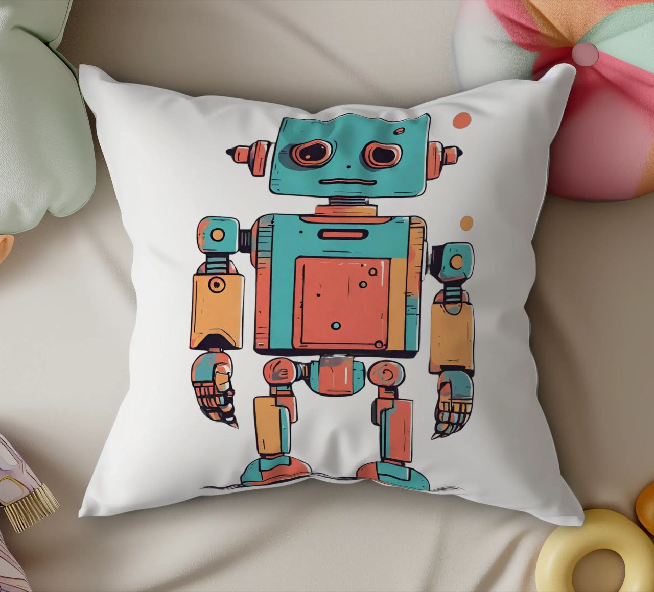 Ptit robot 1 cuscino da Rezh creations