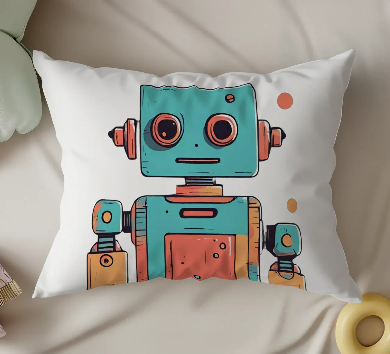 Ptit-Roboter 1 Kissen von Rezh creations