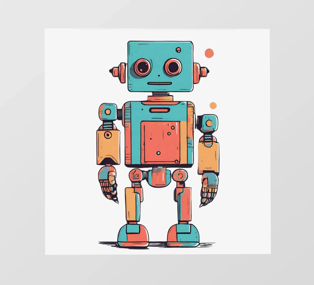 Ptit robot 1 pellicola backlit da Rezh creations
