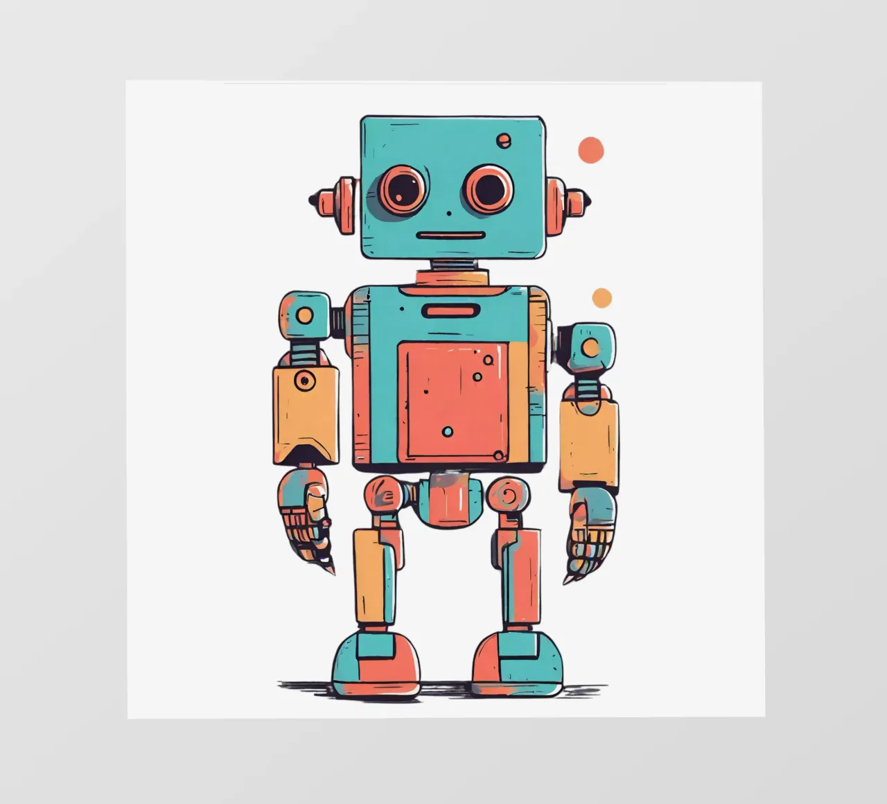 Ptit robot 1 lámina retroiluminada de Rezh creations
