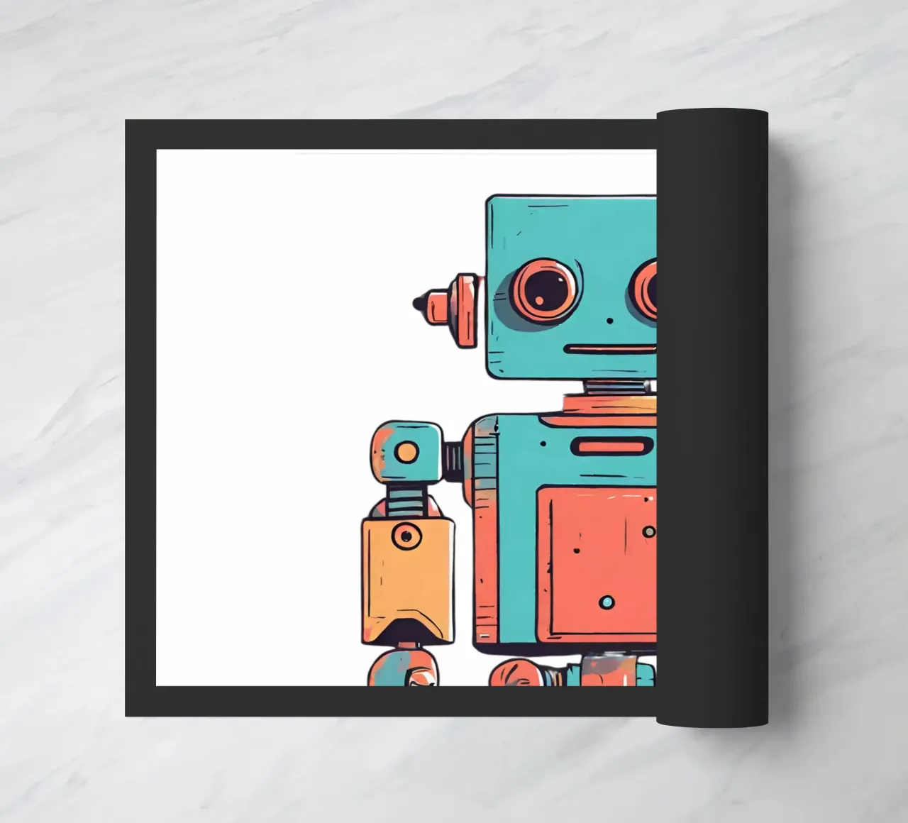 Ptit-Roboter 1 Fußmatte von Rezh creations