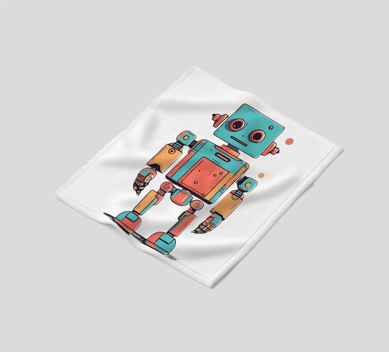 Ptit robot 1 coperta in pile da Rezh creations