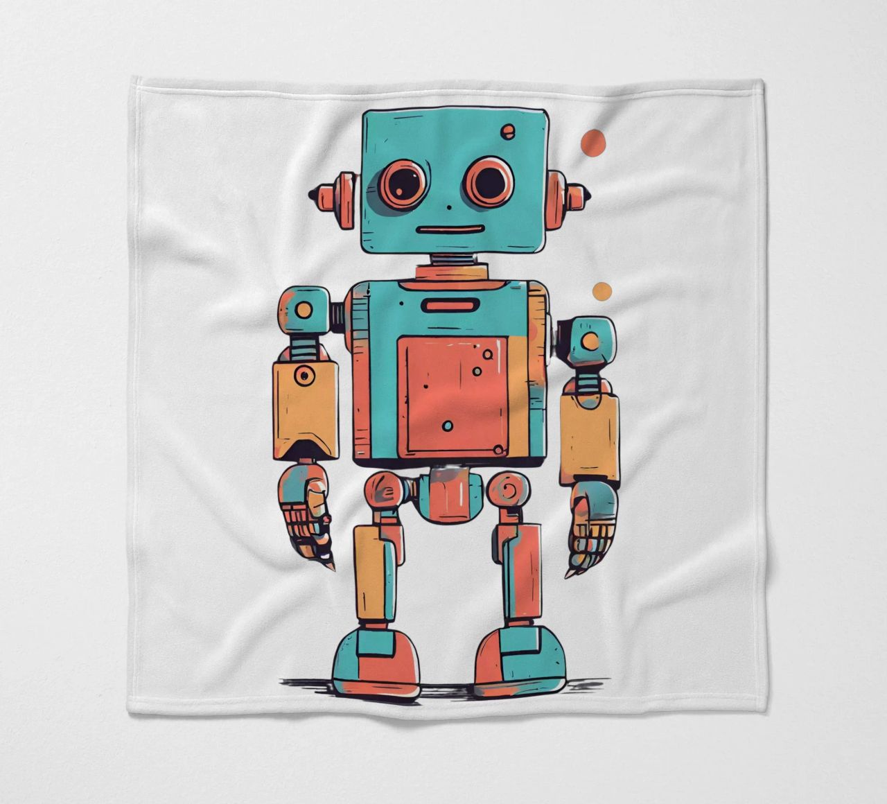 Ptit robot 1 coperta in pile da Rezh creations