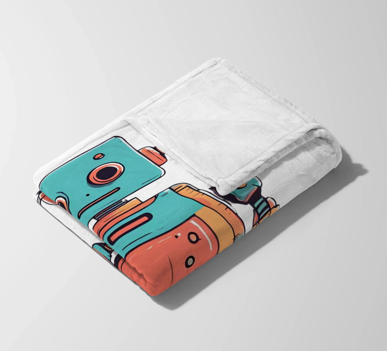 Ptit robot 1 coperta in pile da Rezh creations