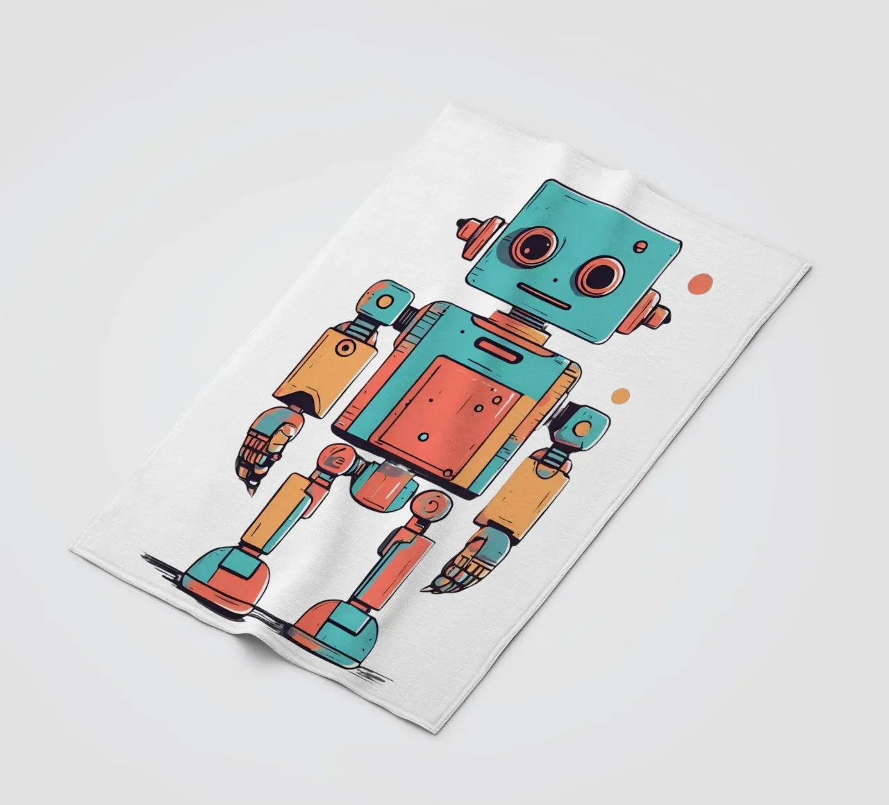 Ptit robot 1 manta de franela de Rezh creations