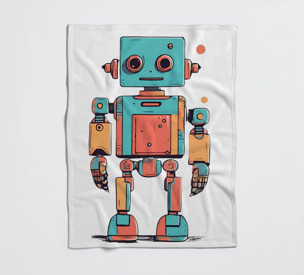 Ptit robot 1 coperta in pile da Rezh creations