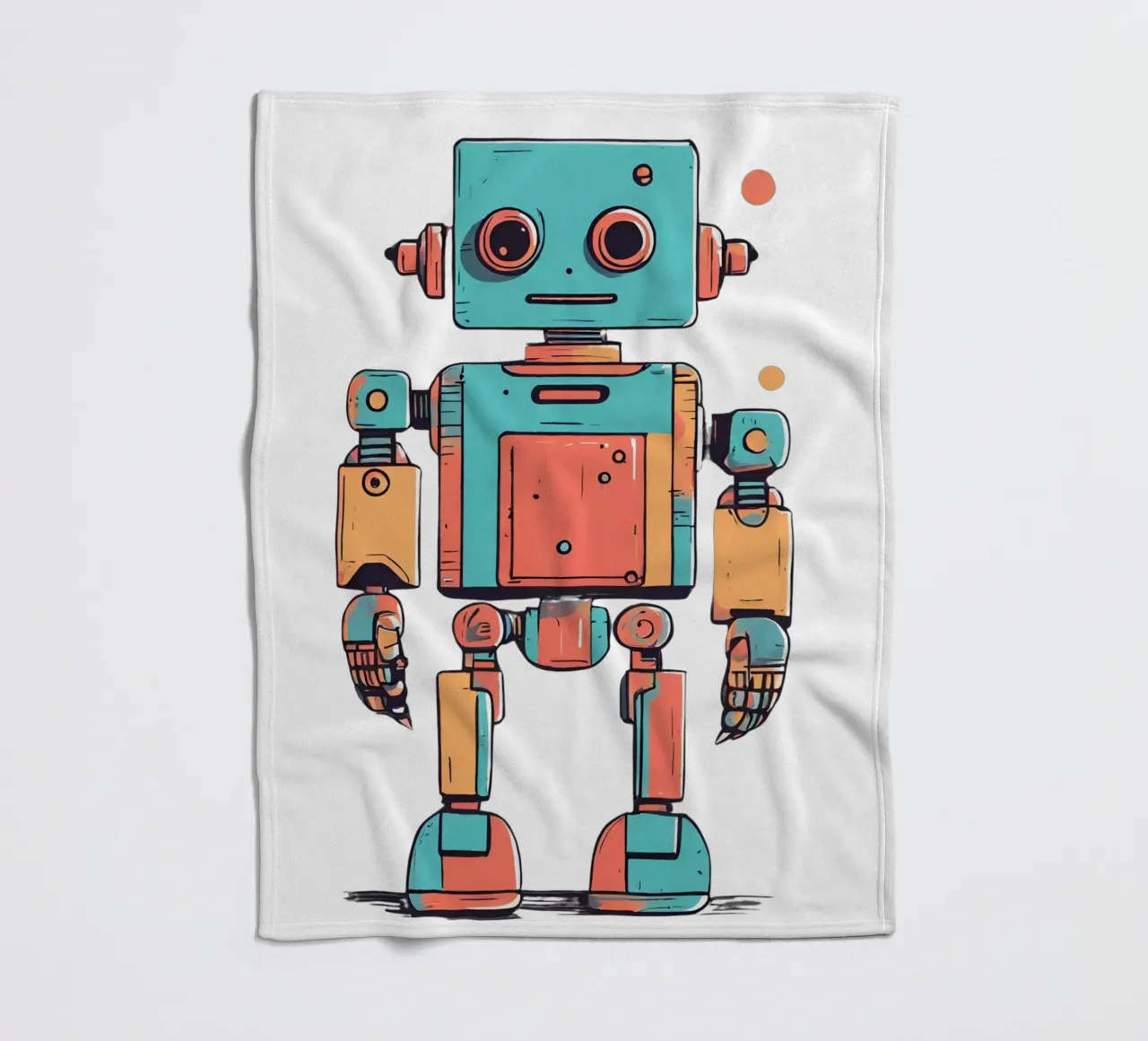 Ptit robot 1 manta de franela de Rezh creations