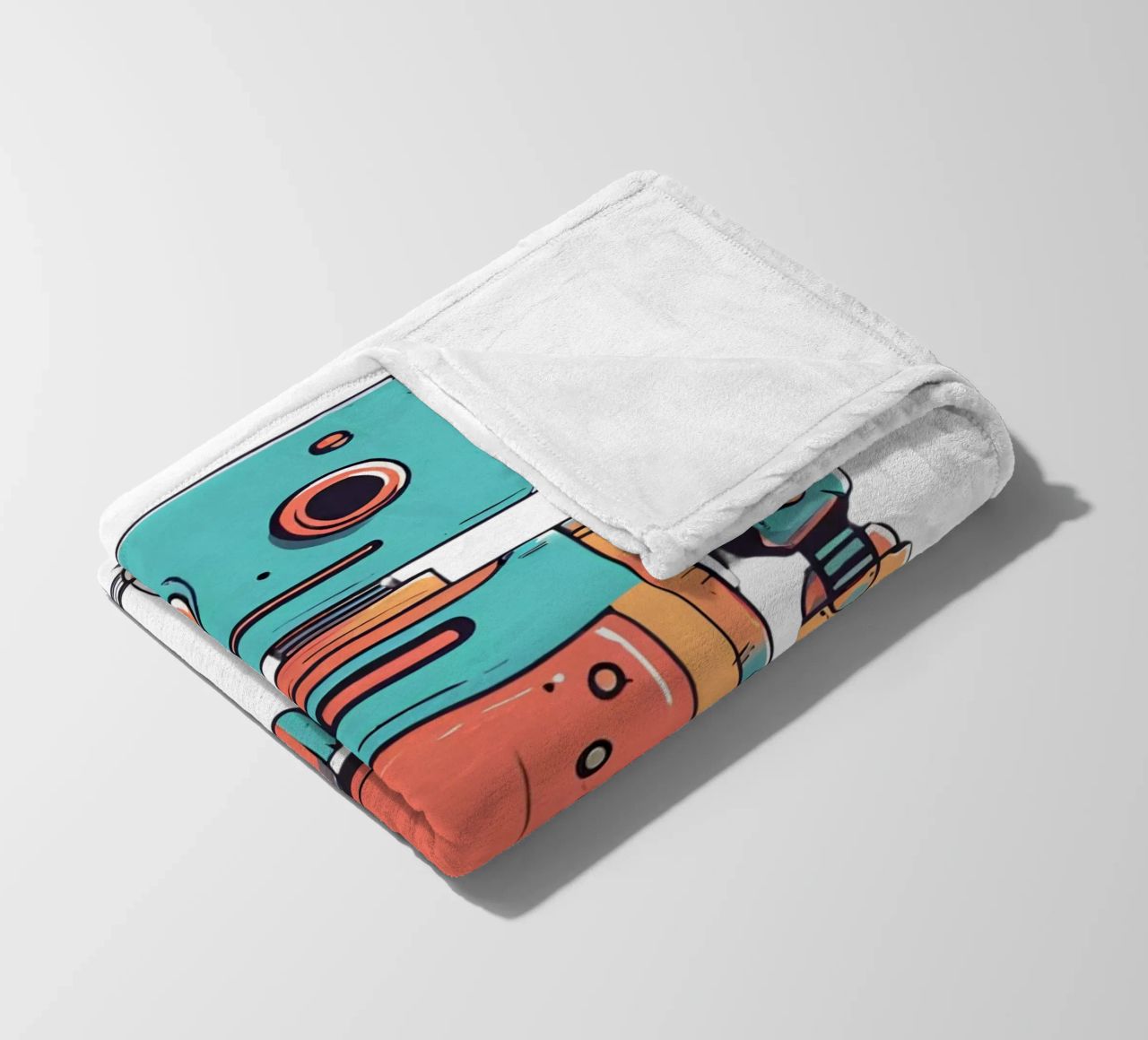 Ptit robot 1 coperta in pile da Rezh creations