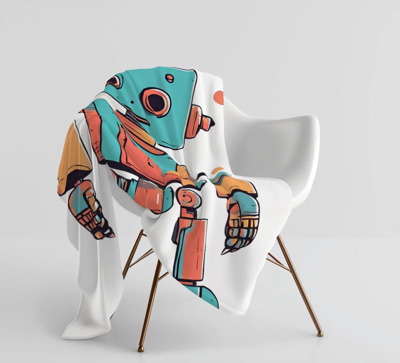 Ptit robot 1 coperta in pile da Rezh creations