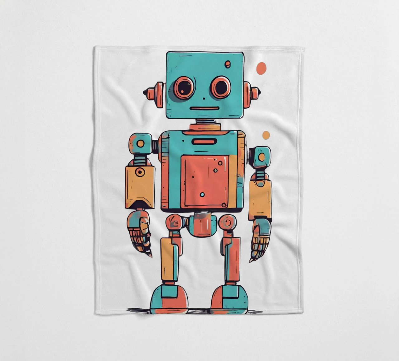 Ptit robot 1 coperta in pile da Rezh creations
