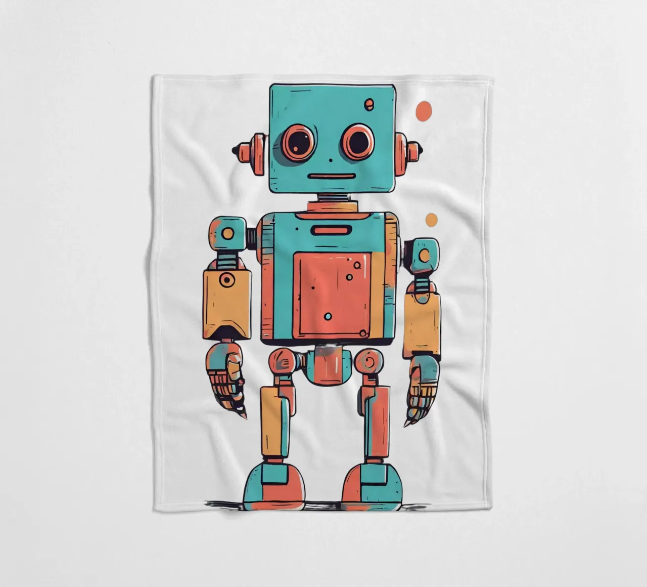 Ptit robot 1 manta de franela de Rezh creations