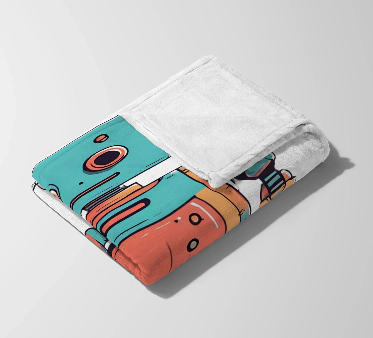 Ptit robot 1 coperta in pile da Rezh creations
