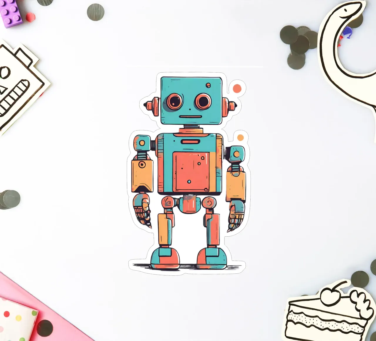 Ptit robot 1 adesivo da Rezh creations