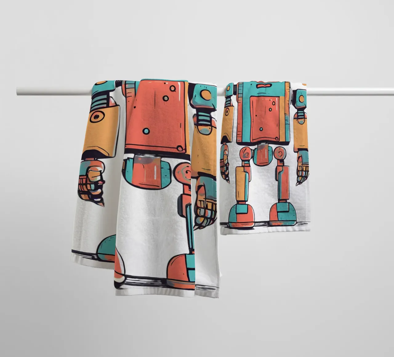 Ptit robot 1 towel by Rezh creations