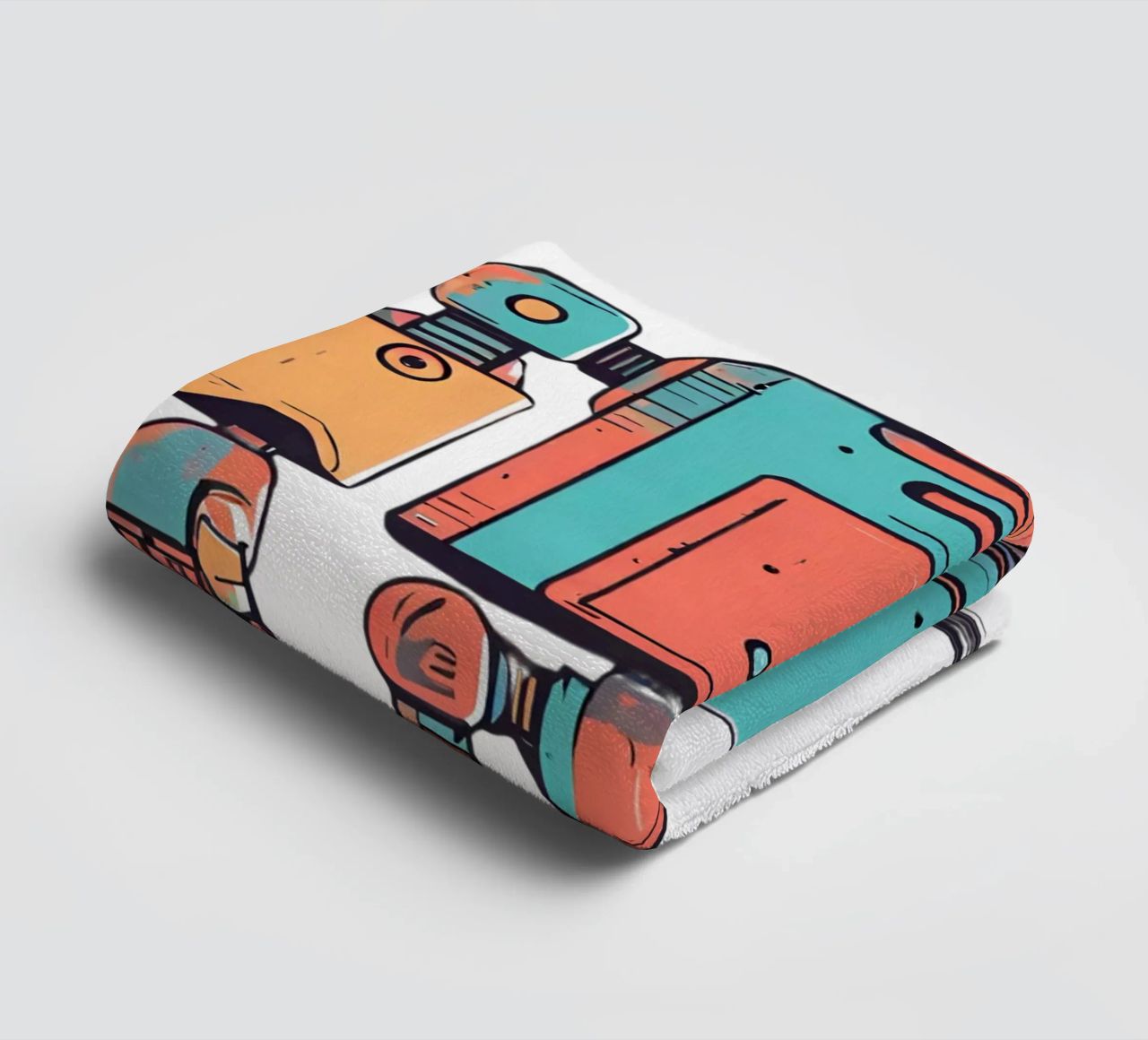 Ptit robot 1 asciugamano da bagno da Rezh creations