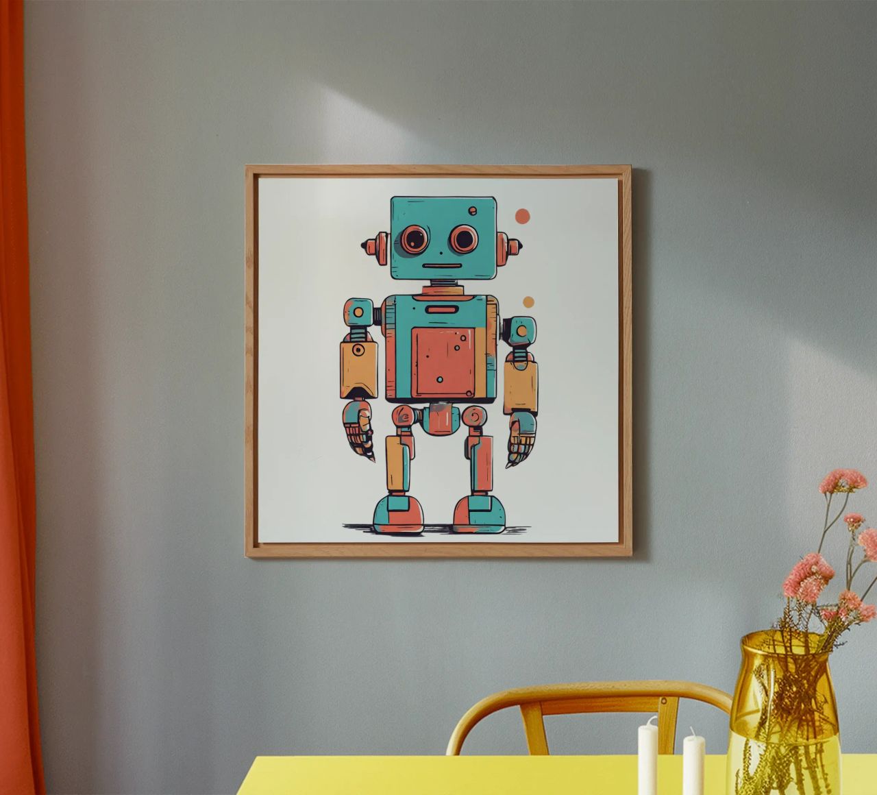 Ptit robot 1 alluminio dibond da Rezh creations