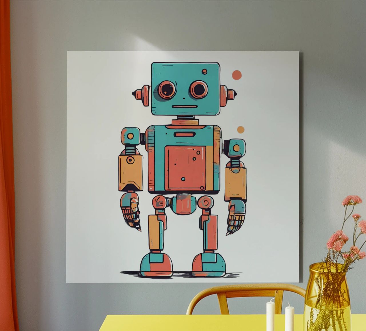 Ptit robot 1 alluminio dibond da Rezh creations