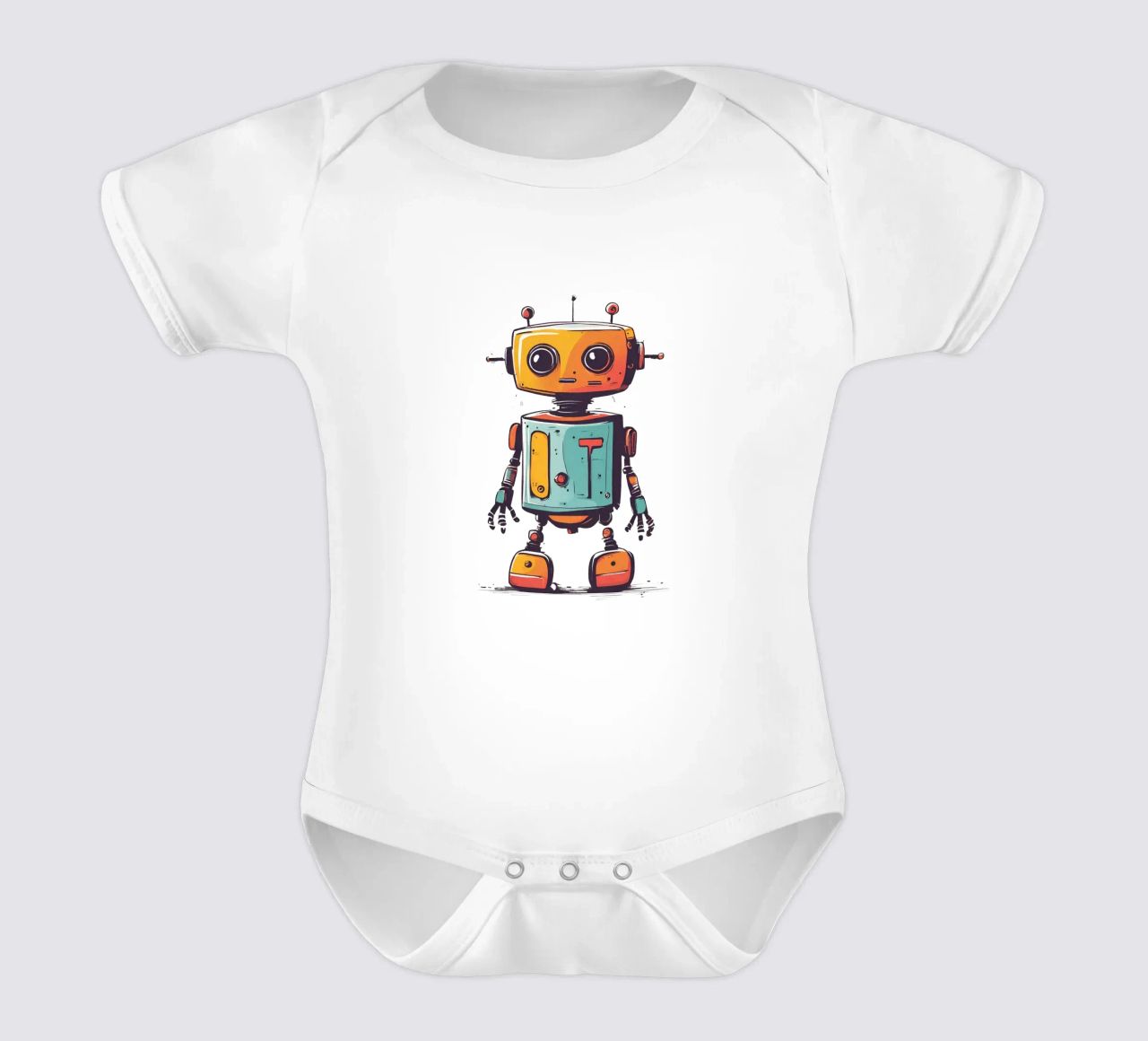 Ptit robot 2 body neonato maniche corte da Rezh creations