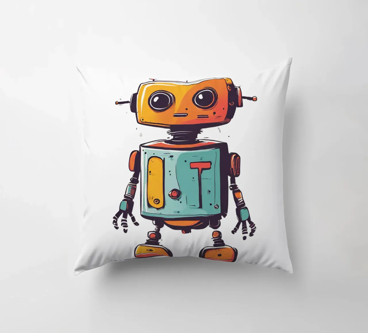 Ptit robot 2 kussen van Rezh creations