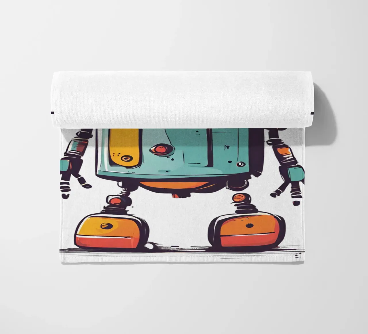 Ptit robot 2 strandhanddoek van Rezh creations