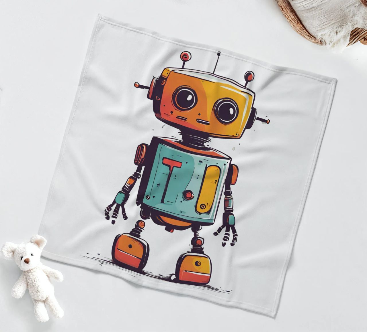 Ptit robot 2 coperta in pile da Rezh creations