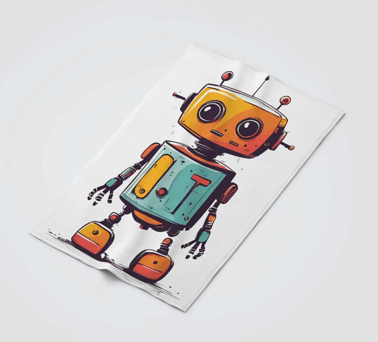 Ptit robot 2 coperta in pile da Rezh creations