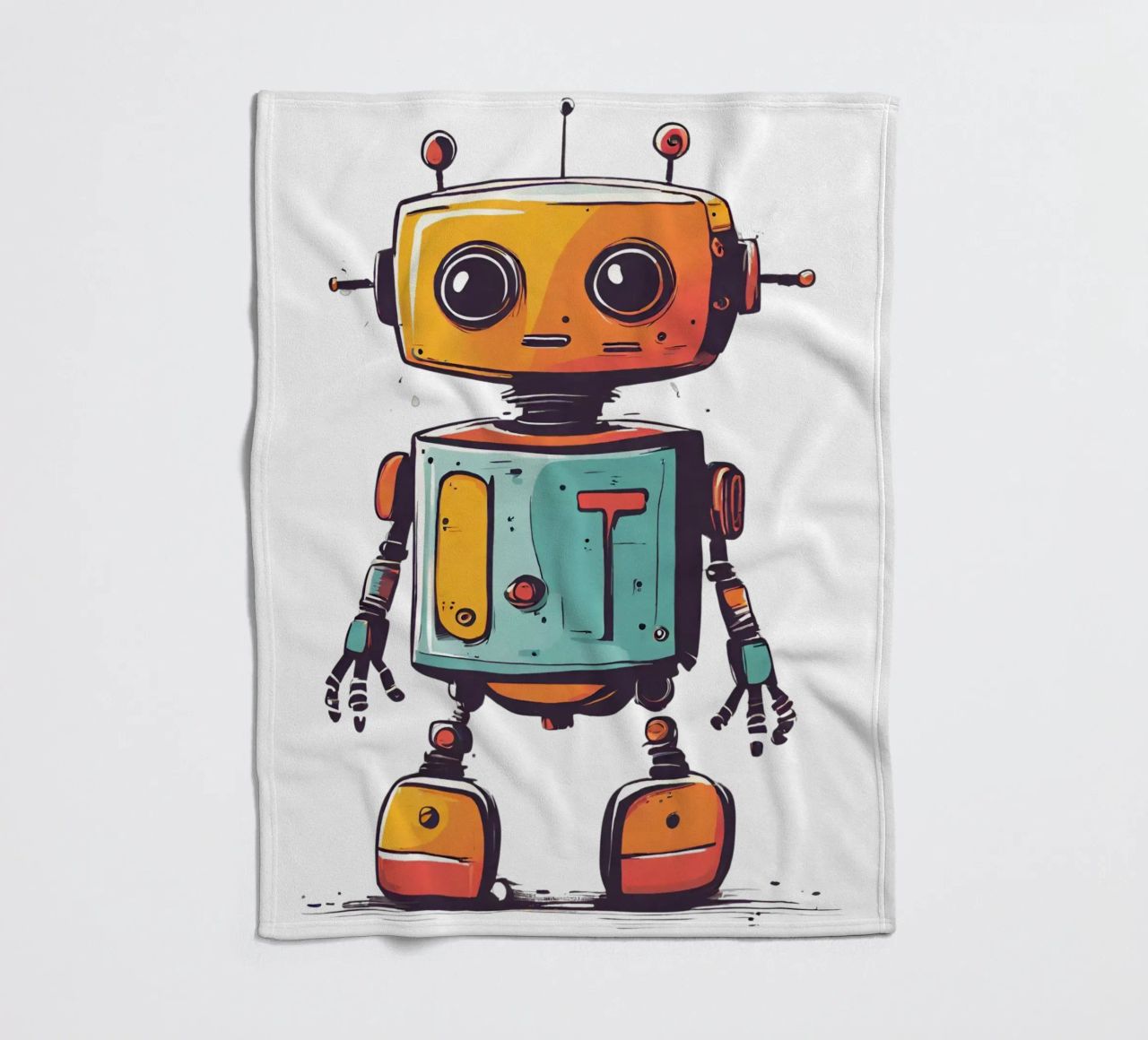 Ptit robot 2 coperta in pile da Rezh creations