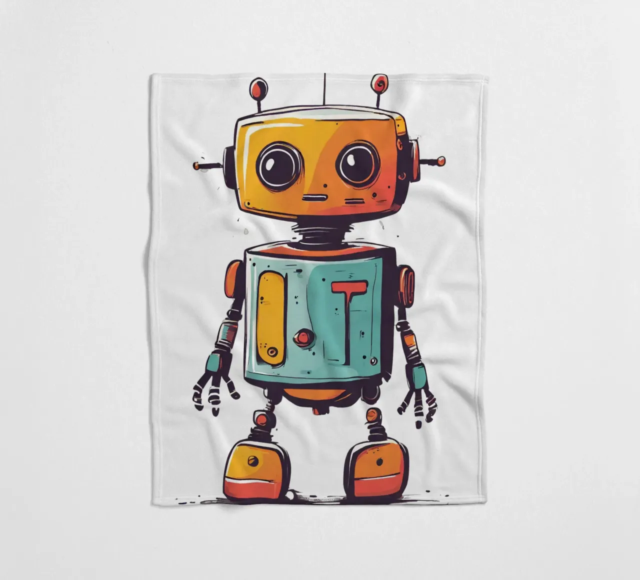 Ptit robot 2 manta de franela de Rezh creations