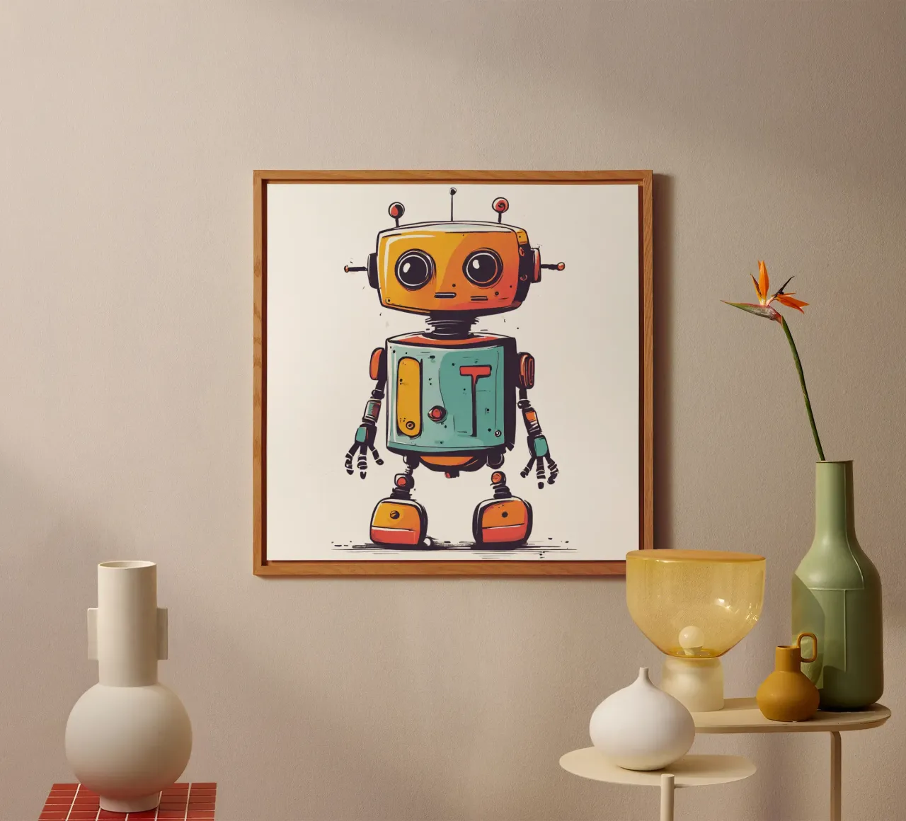 Ptit robot 2 alluminio dibond da Rezh creations