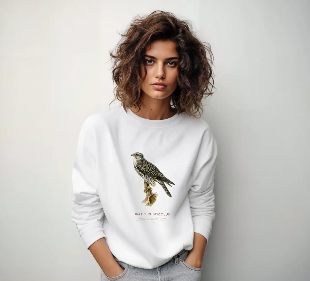 Gyrfalcon or Falco rusticolus felpa da Vintagrafica