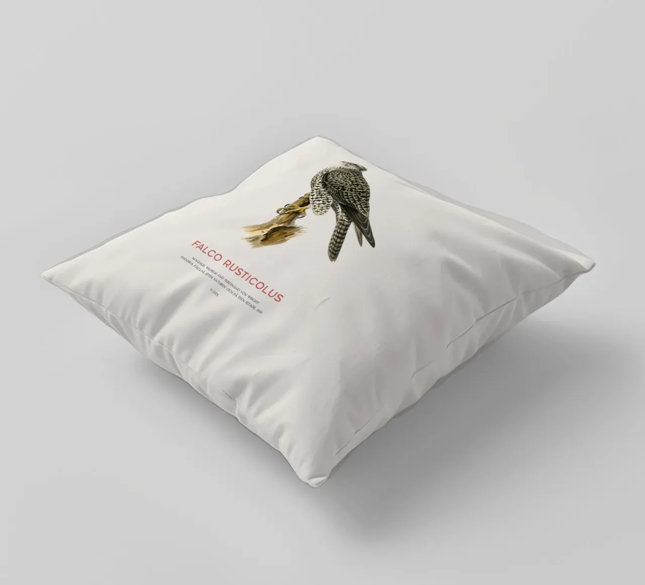 Gyrfalcon or Falco rusticolus cuscino da Vintagrafica