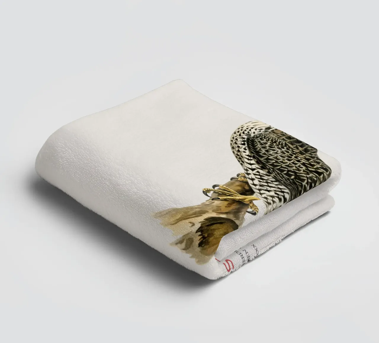 Gyrfalcon or Falco rusticolus asciugamano da bagno da Vintagrafica