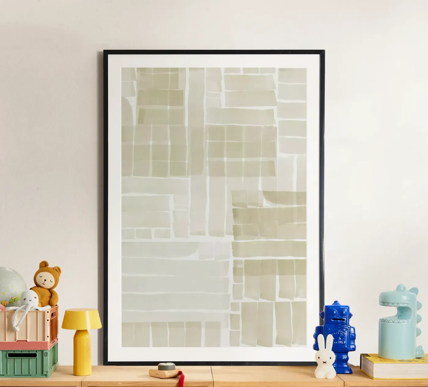 Neutral Tangle Grid II poster by Cartissi