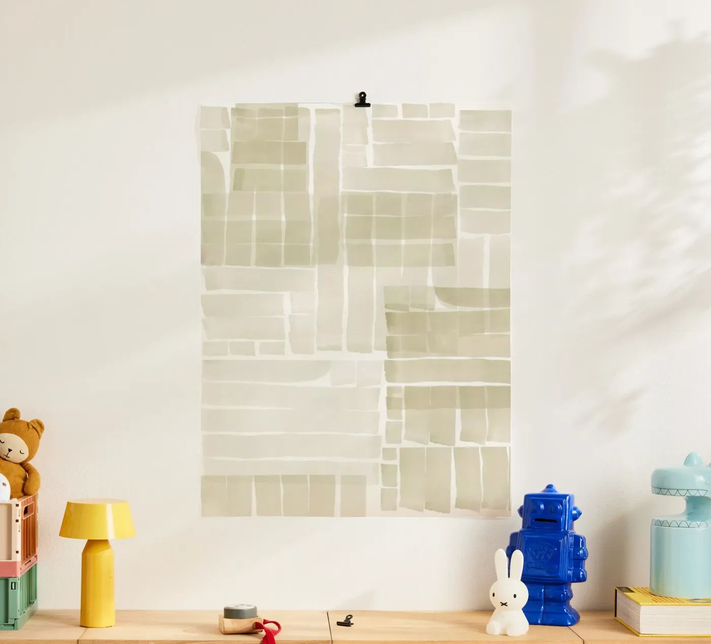 Neutral Tangle Grid II poster by Cartissi