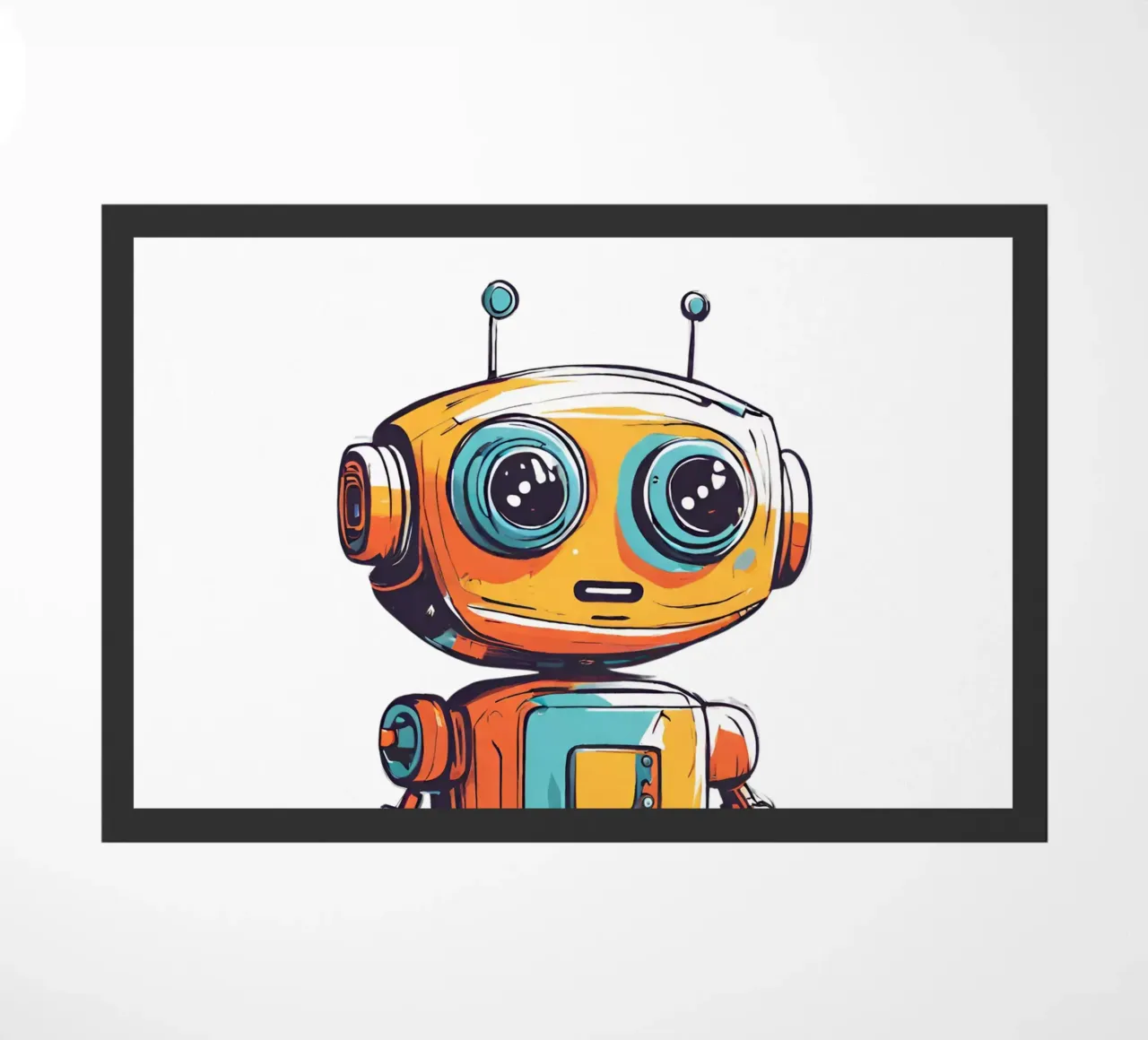 Ptit-Roboter 3 Fußmatte von Rezh creations