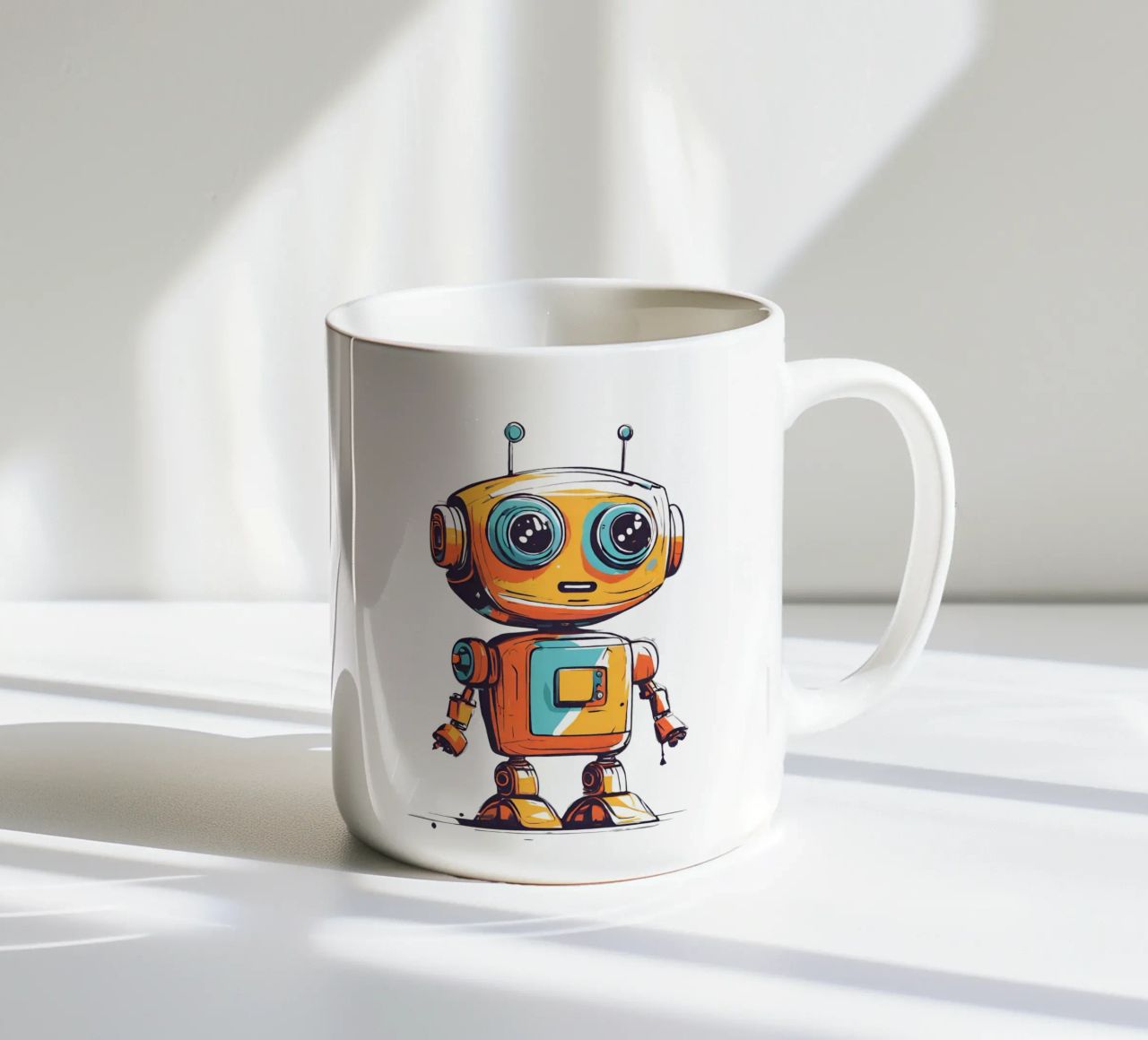 Ptit robot 3 tazza in ceramica da Rezh creations