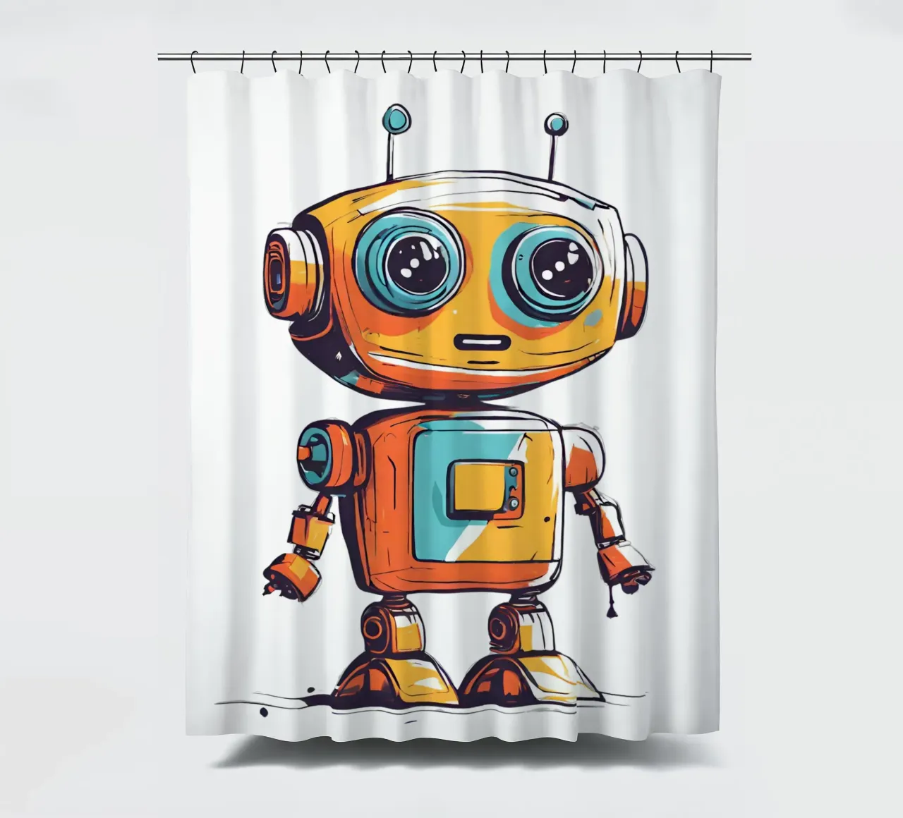 Ptit robot 3 tenda da doccia da Rezh creations