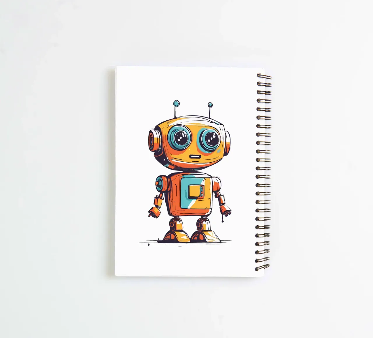 Ptit robot 3 spiral notebook by Rezh creations