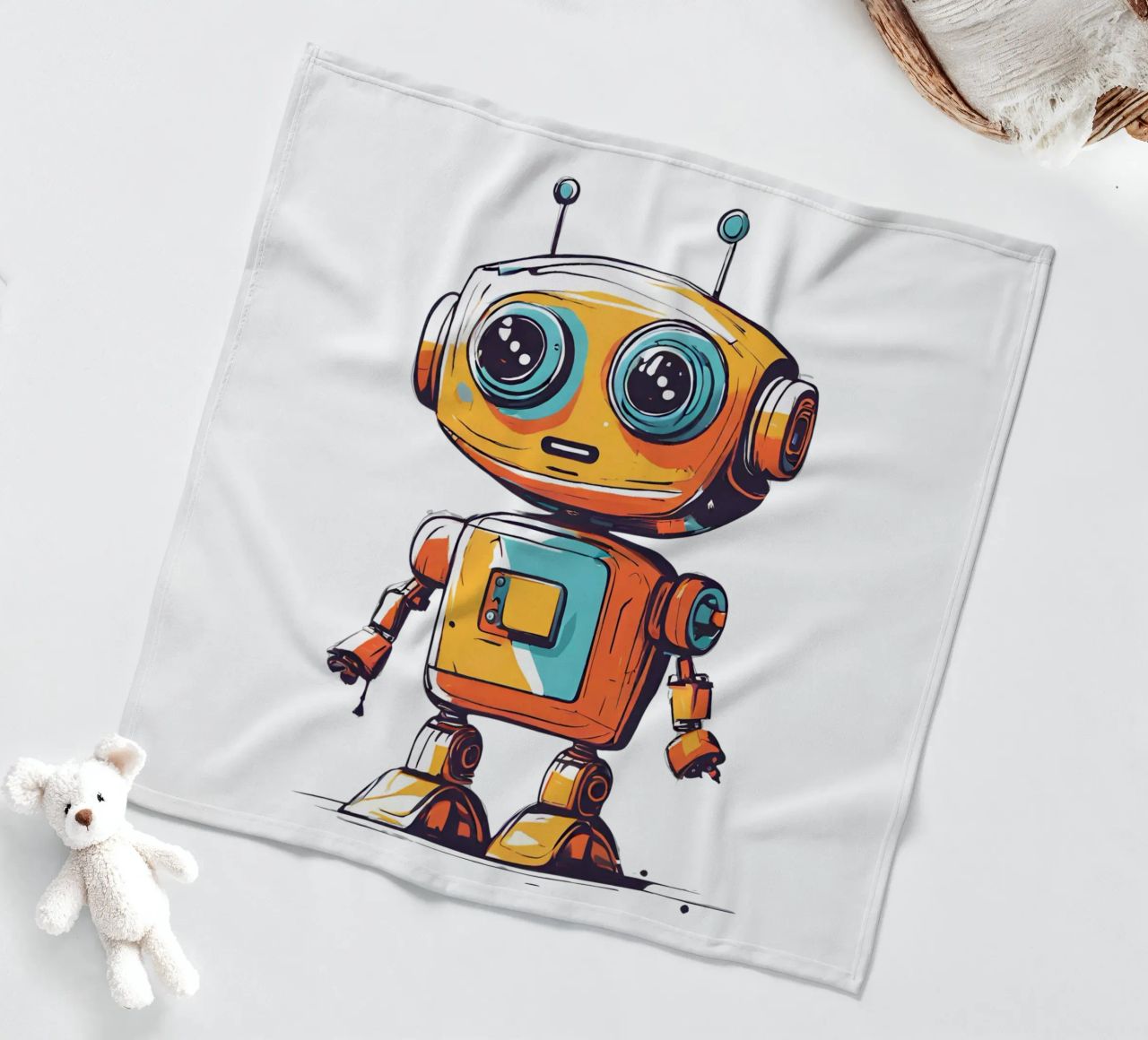 Ptit robot 3 coperta in pile da Rezh creations
