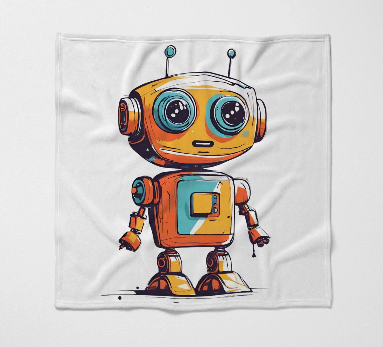 Ptit robot 3 coperta in pile da Rezh creations