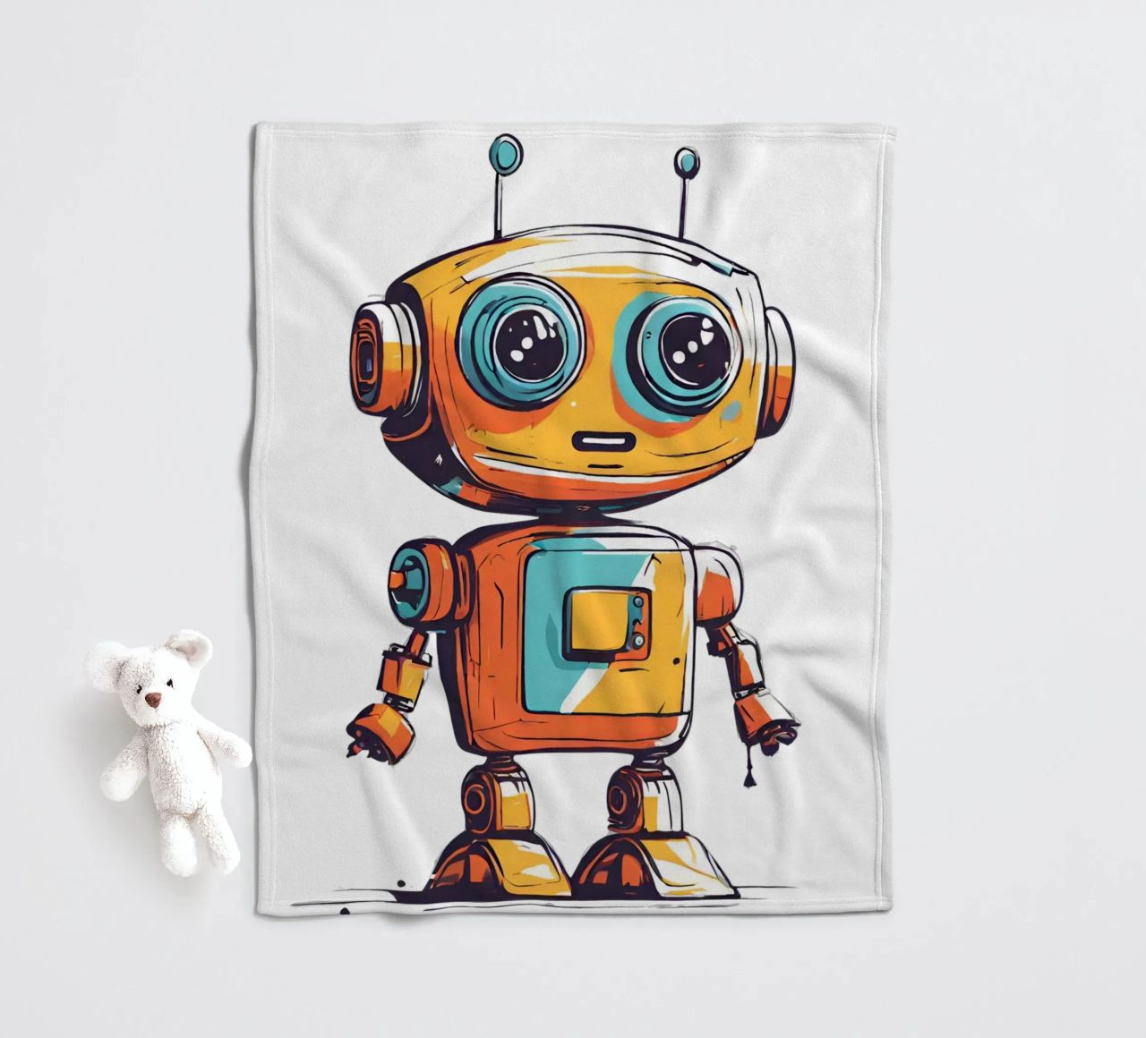 Ptit robot 3 coperta in pile da Rezh creations