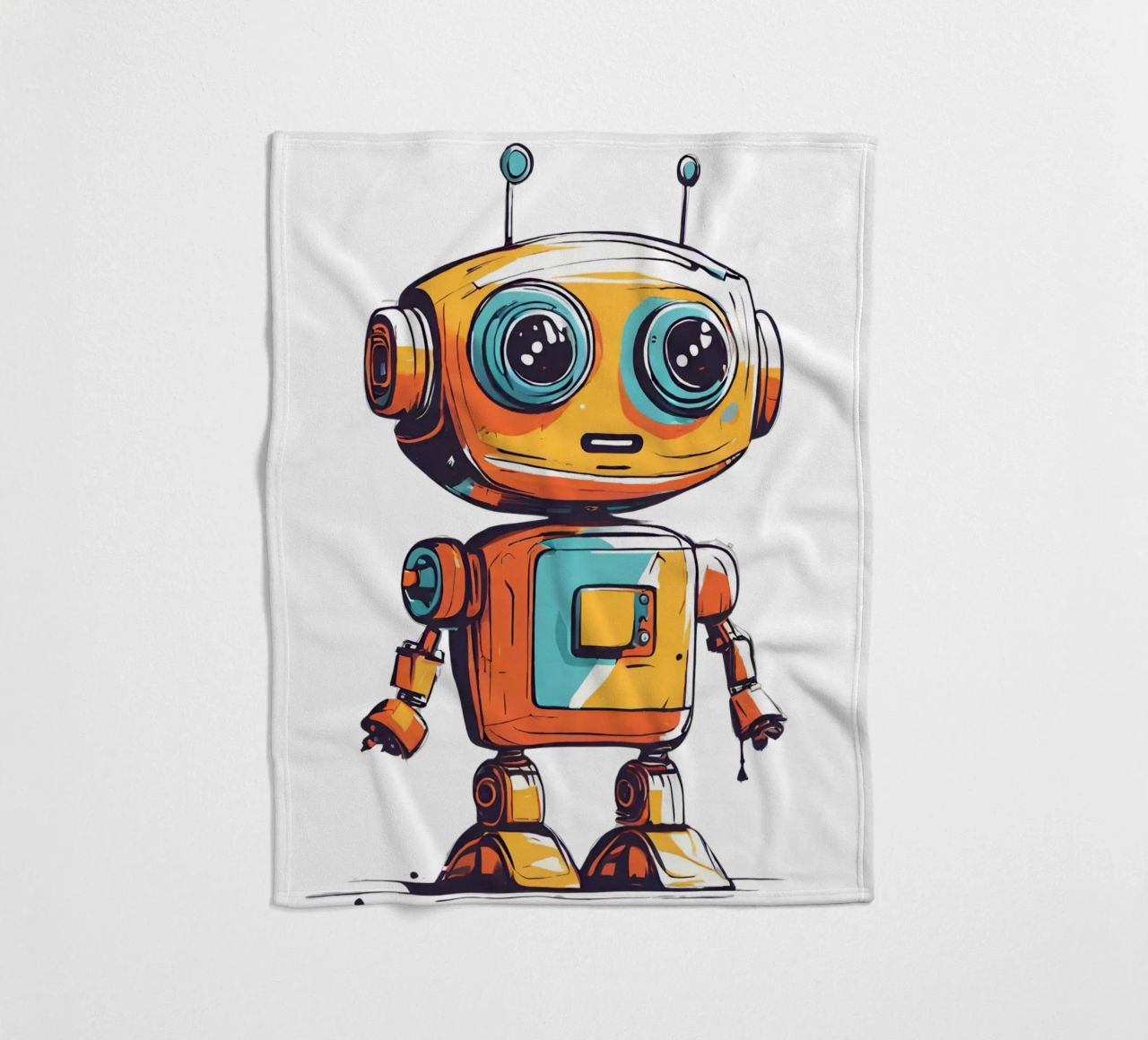 Ptit robot 3 coperta in pile da Rezh creations