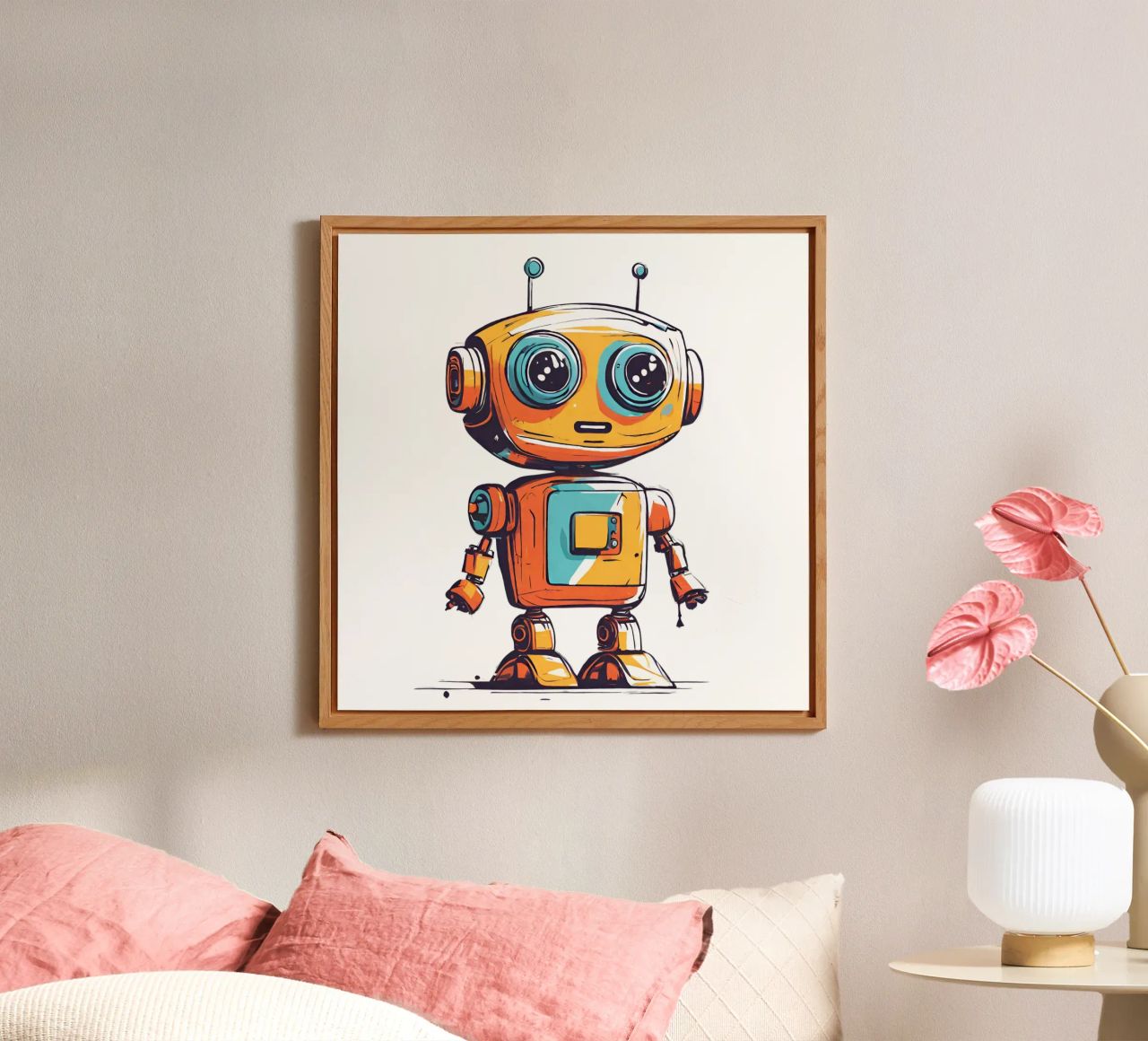 Ptit robot 3 alluminio dibond da Rezh creations