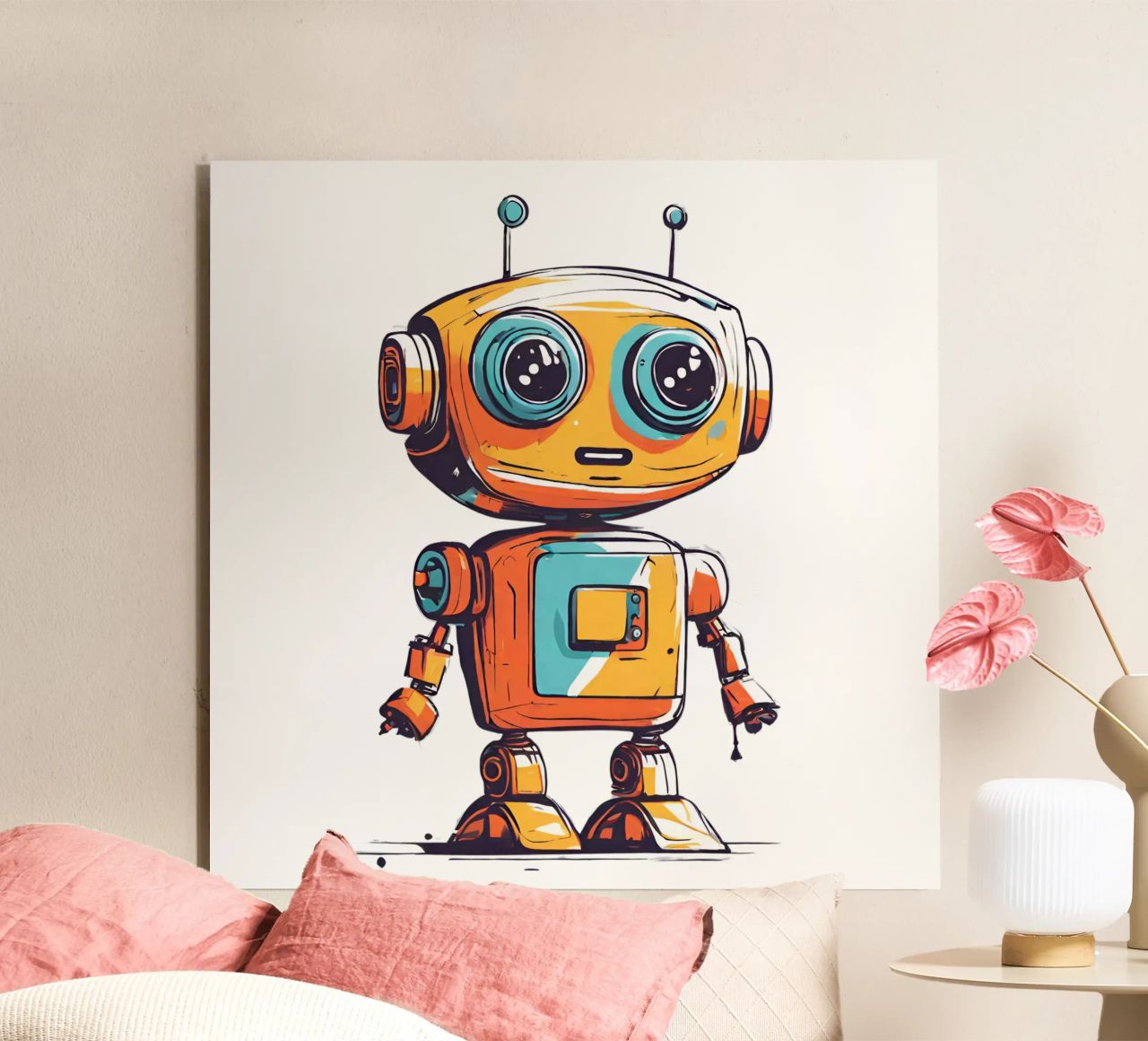 Ptit robot 3 alluminio dibond da Rezh creations