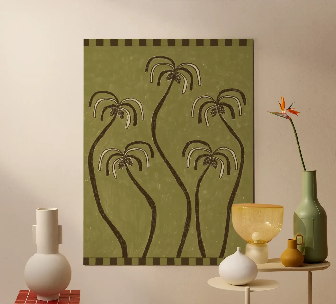 Palm Trees 2 poster by Shatha Al Dafai