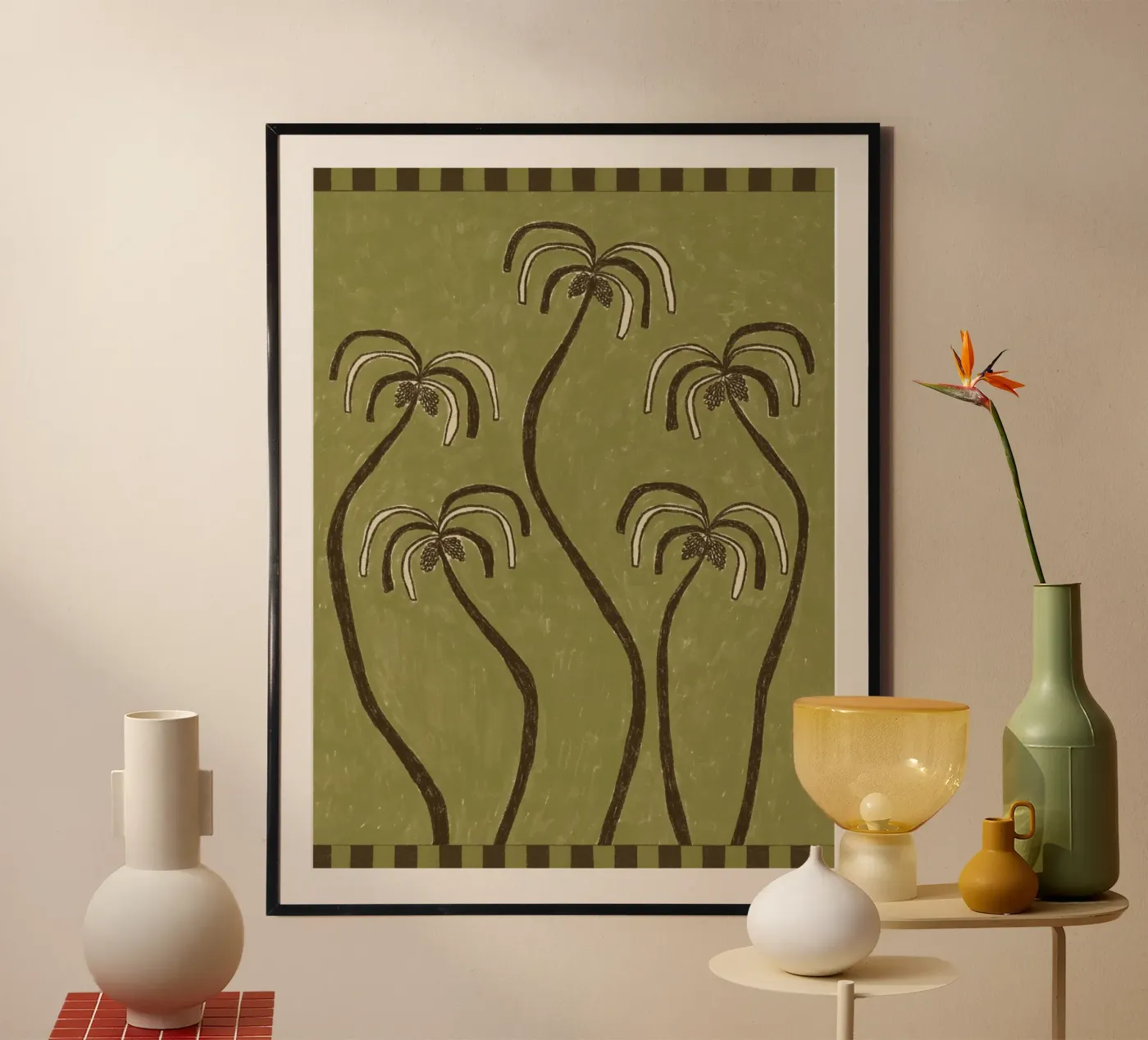 Palm Trees 2 poster by Shatha Al Dafai